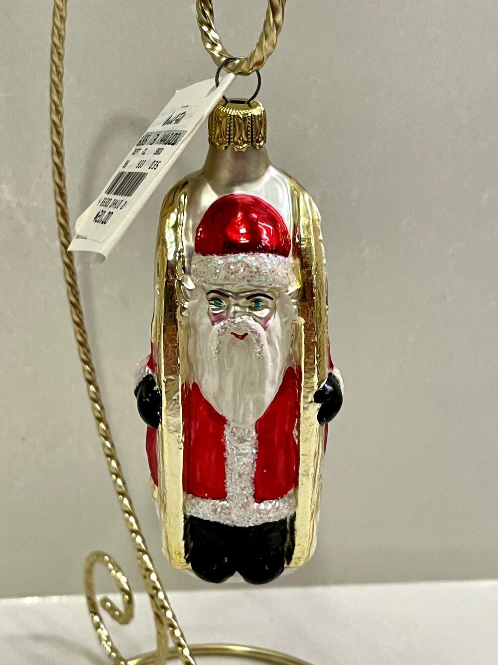 Christopher Radko 1993 Snowday Santa Ornament